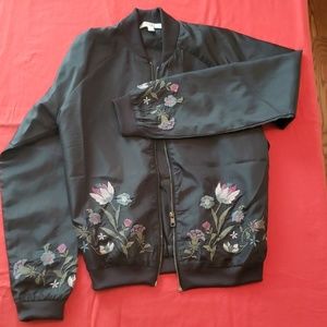Sleek embroidered bomber jacket